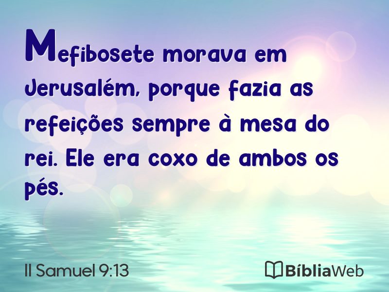 II Samuel 9:13 em imagem para compartilhar