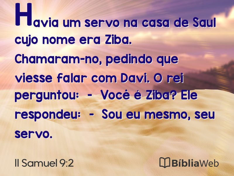 II Samuel 9:2 em imagem para compartilhar