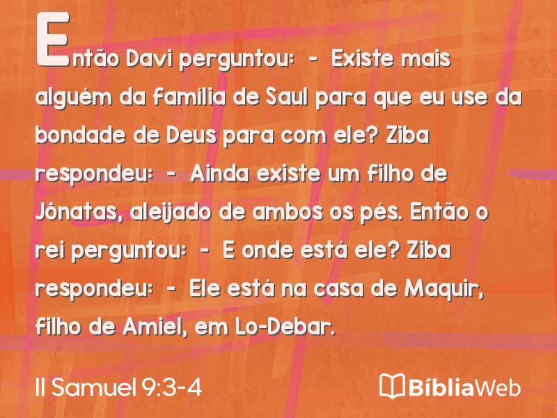 II Samuel 9:3-4 em imagem para compartilhar