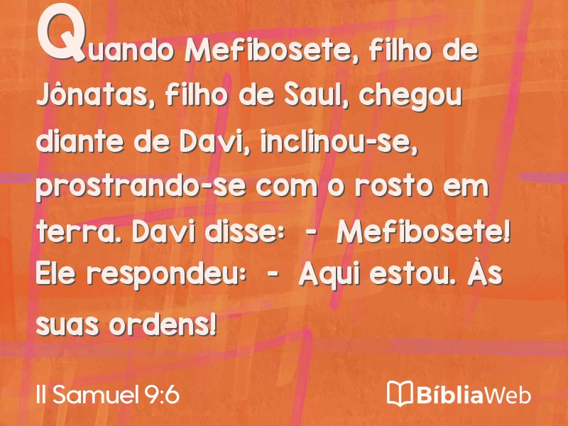 II Samuel 9:6 em imagem para compartilhar