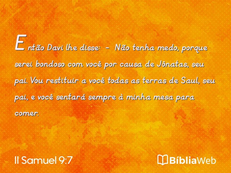 II Samuel 9:7 em imagem para compartilhar