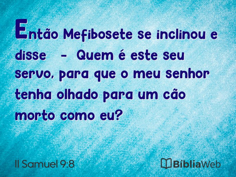 II Samuel 9:8 em imagem para compartilhar