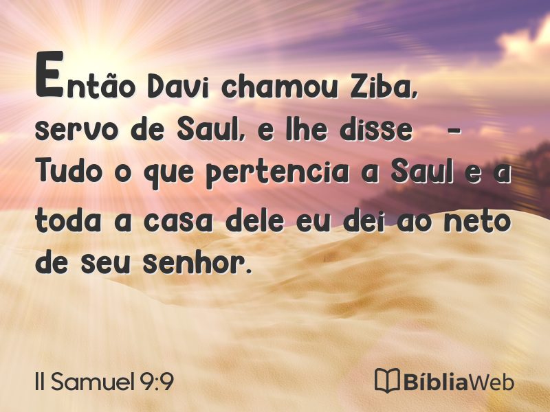 II Samuel 9:9 em imagem para compartilhar