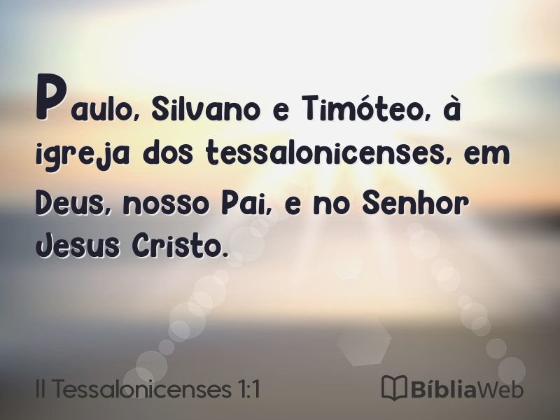 II Tessalonicenses 1:1 em imagem para compartilhar