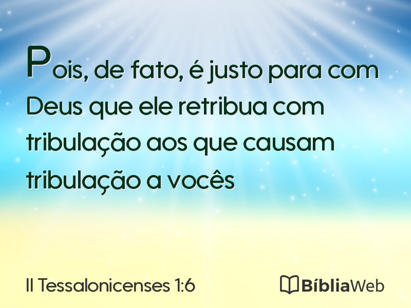 II Tessalonicenses 1:6 em imagem para compartilhar