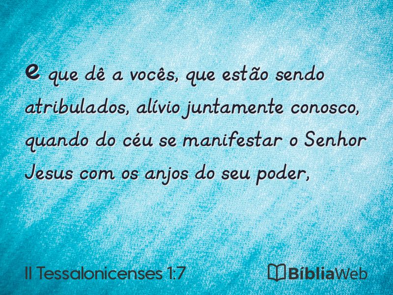 II Tessalonicenses 1:7 em imagem para compartilhar