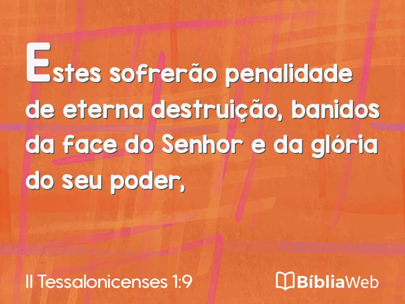 II Tessalonicenses 1:9 em imagem para compartilhar