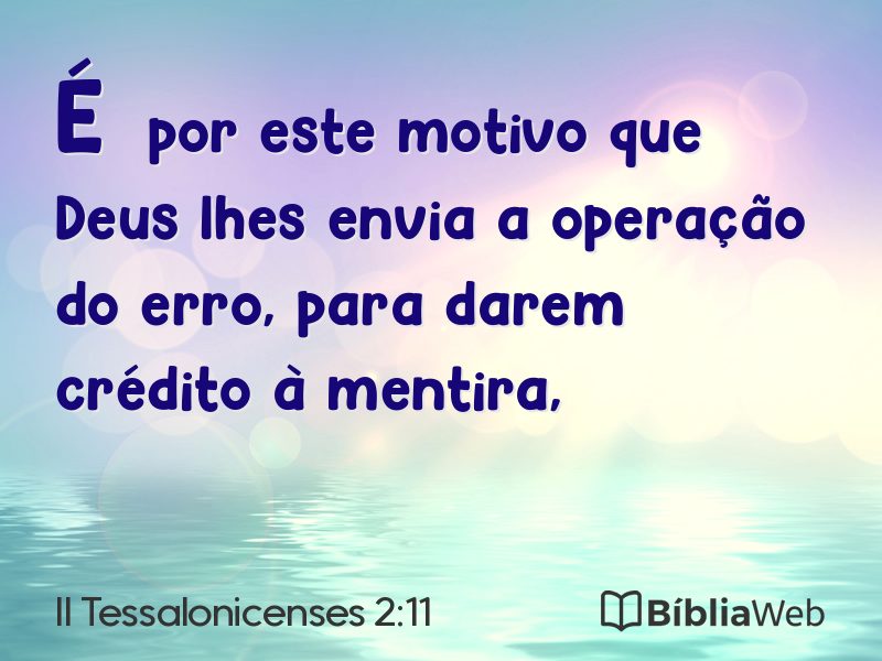 II Tessalonicenses 2:11 em imagem para compartilhar
