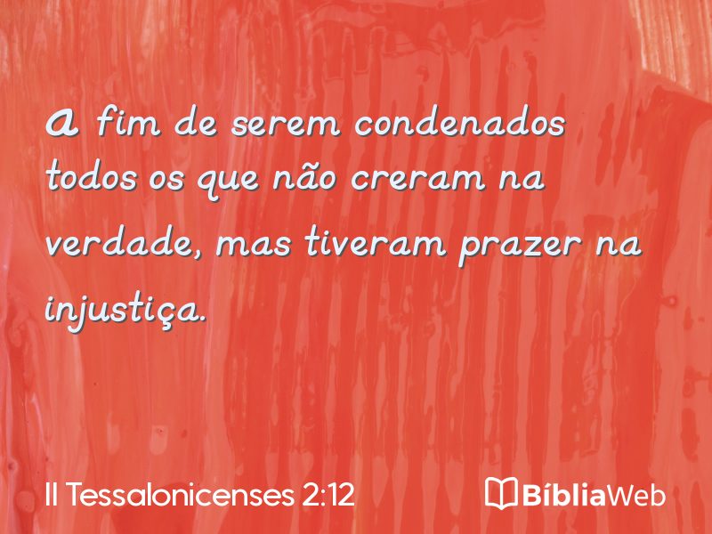 II Tessalonicenses 2:12 em imagem para compartilhar