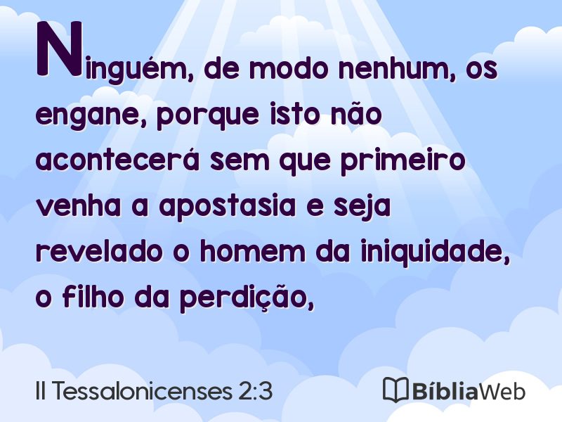 II Tessalonicenses 2:3 em imagem para compartilhar