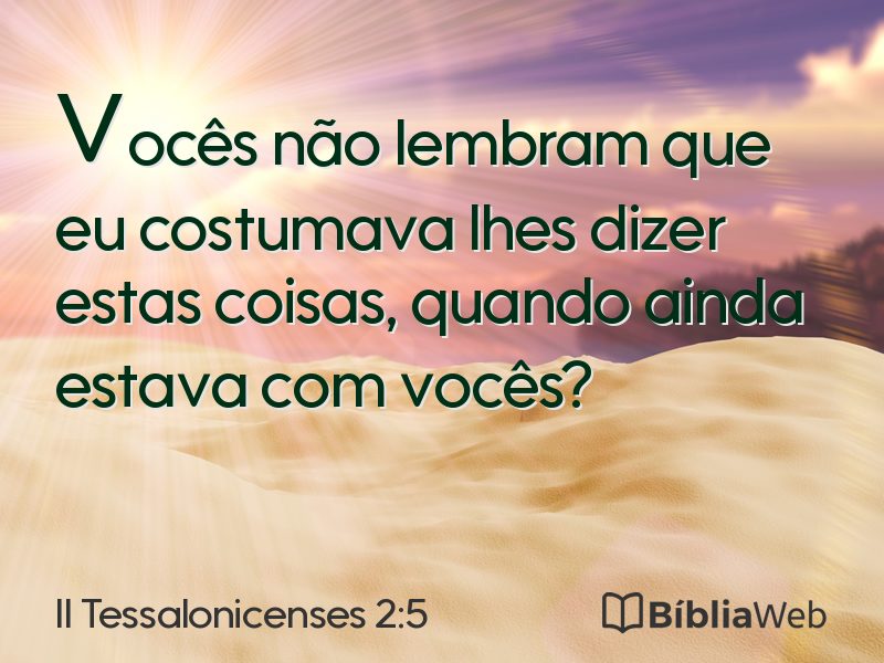 II Tessalonicenses 2:5 em imagem para compartilhar