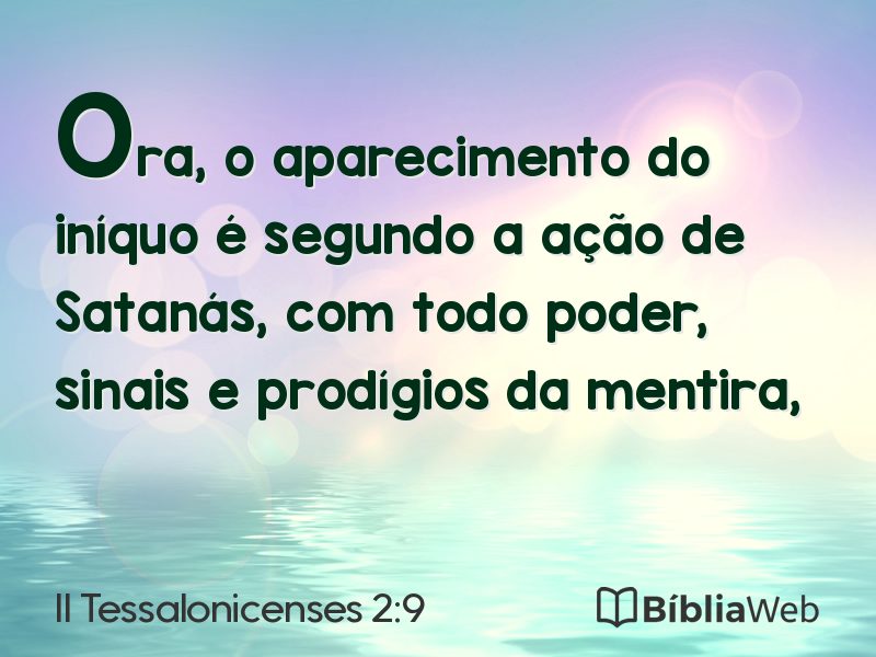 II Tessalonicenses 2:9 em imagem para compartilhar