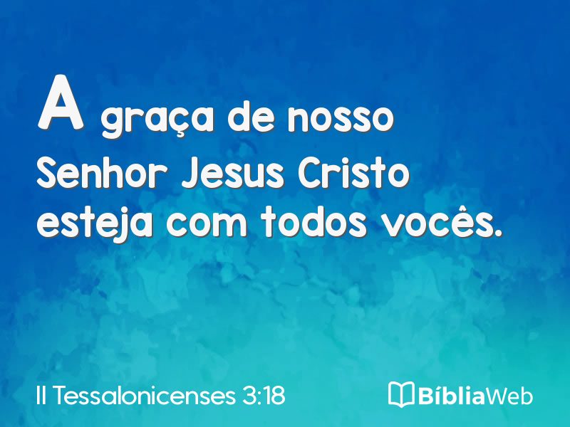 II Tessalonicenses 3:18 em imagem para compartilhar