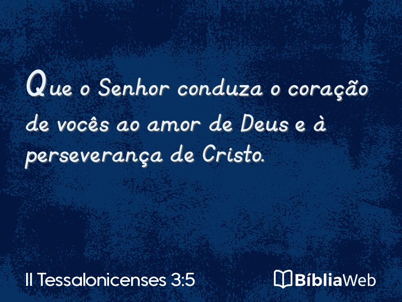 II Tessalonicenses 3:5 em imagem para compartilhar