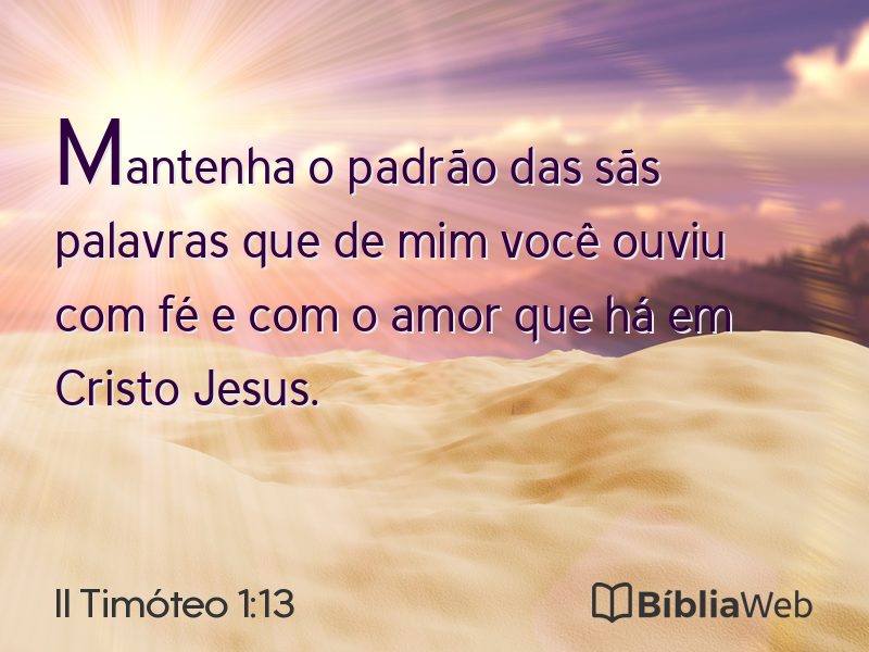 II Timóteo 1:13 em imagem para compartilhar