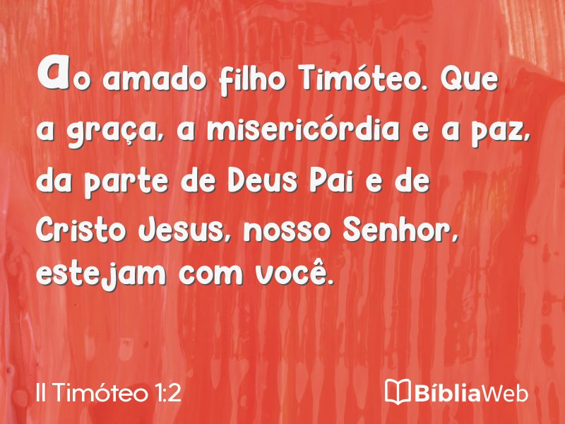 II Timóteo 1:2 em imagem para compartilhar
