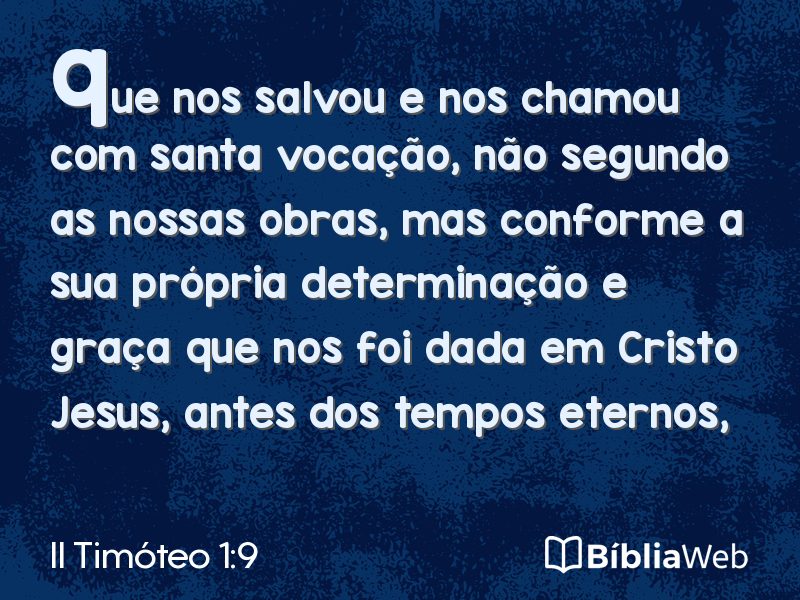 II Timóteo 1:9 em imagem para compartilhar