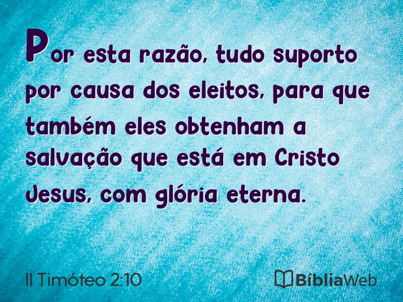 II Timóteo 2:10 em imagem para compartilhar