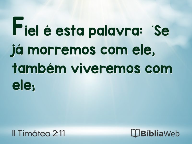 II Timóteo 2:11 em imagem para compartilhar