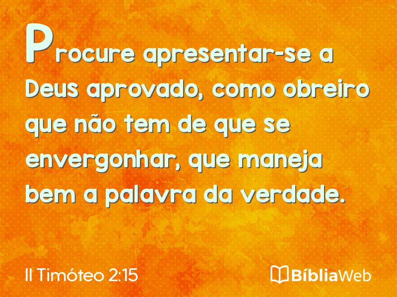 II Timóteo 2:15 em imagem para compartilhar