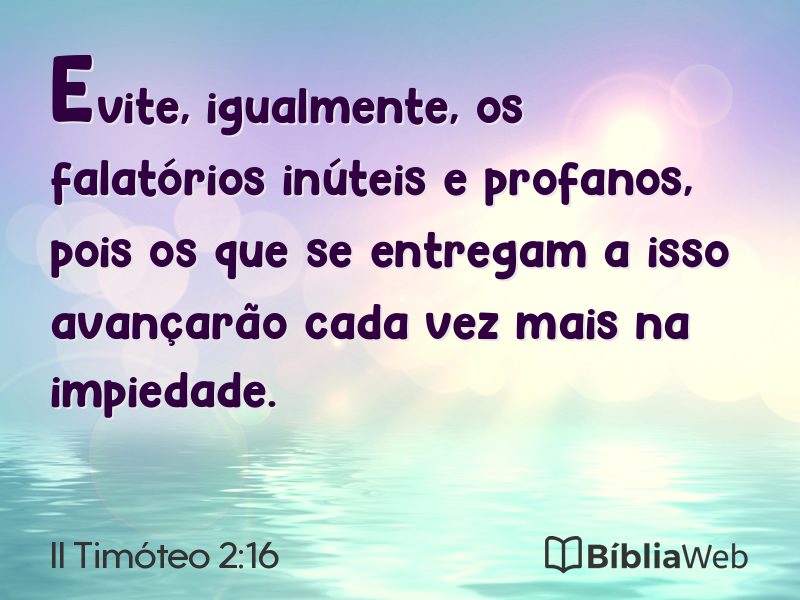 II Timóteo 2:16 em imagem para compartilhar