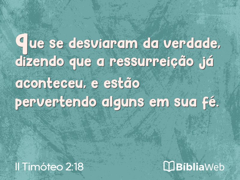 II Timóteo 2:18 em imagem para compartilhar