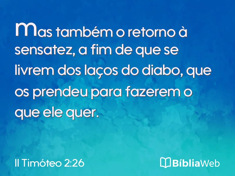 II Timóteo 2:26 em imagem para compartilhar