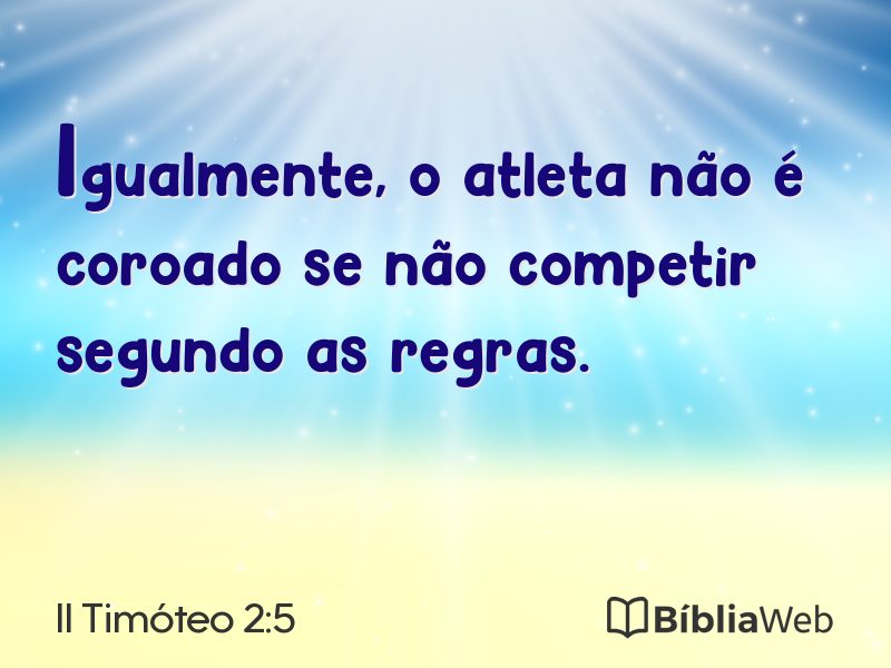 II Timóteo 2:5 em imagem para compartilhar