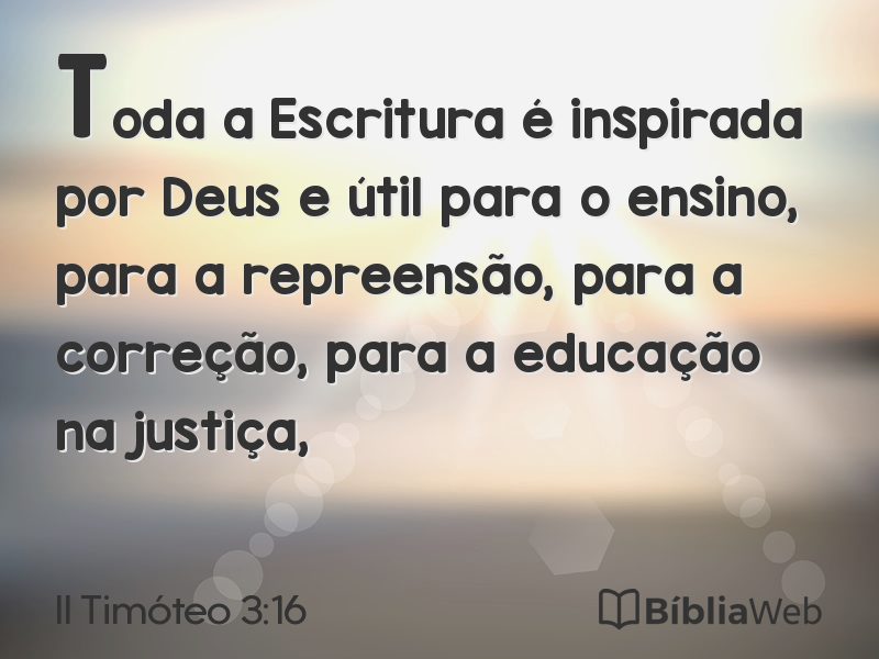 II Timóteo 3:16 em imagem para compartilhar