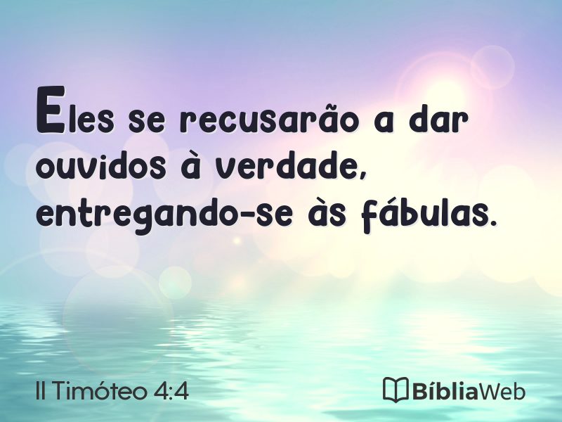 II Timóteo 4:4 em imagem para compartilhar
