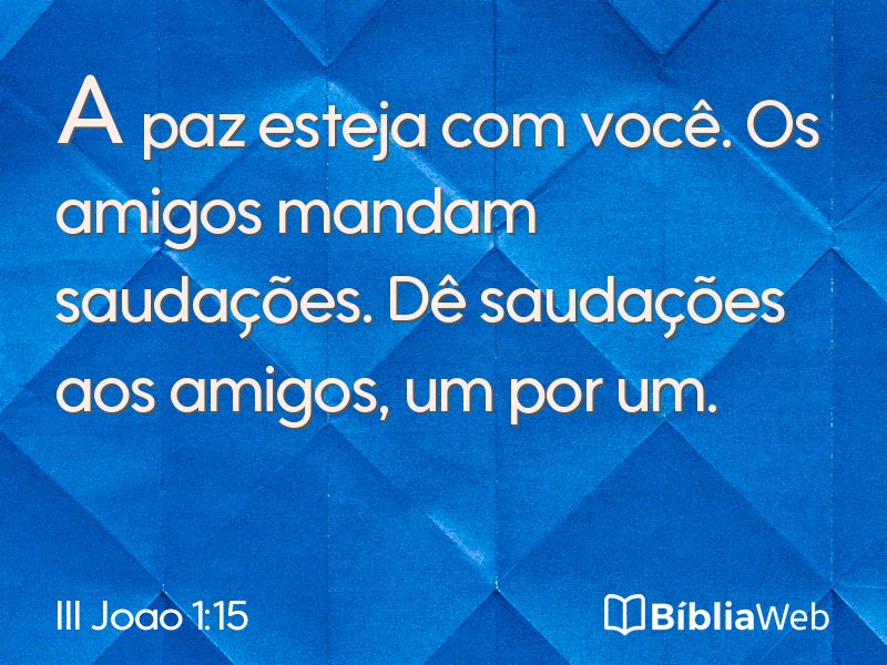 III Joao 1:15 em imagem para compartilhar