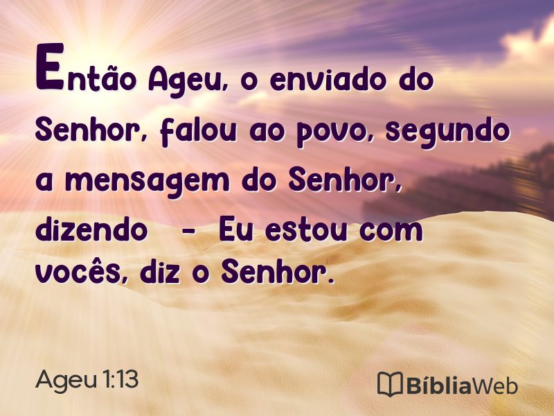 Ageu 1:13 em imagem para compartilhar