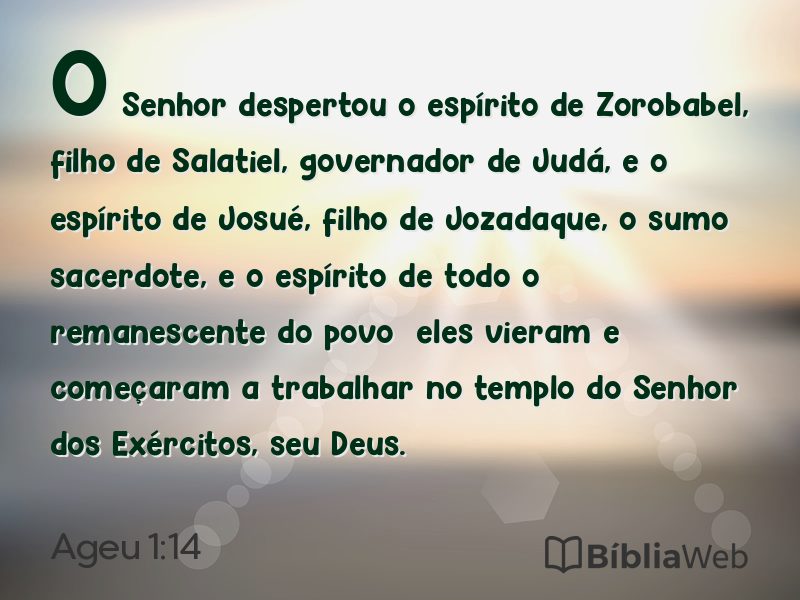 Ageu 1:14 em imagem para compartilhar