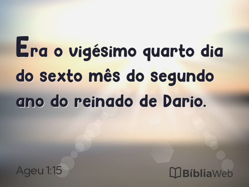 Ageu 1:15 em imagem para compartilhar