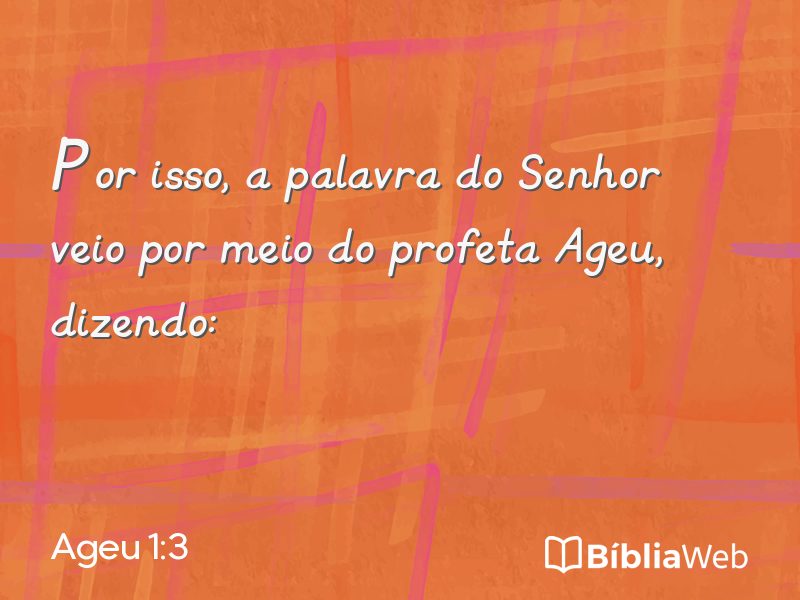 Ageu 1:3 em imagem para compartilhar