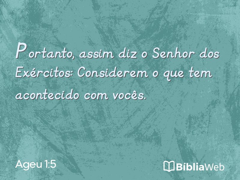 Ageu 1:5 em imagem para compartilhar