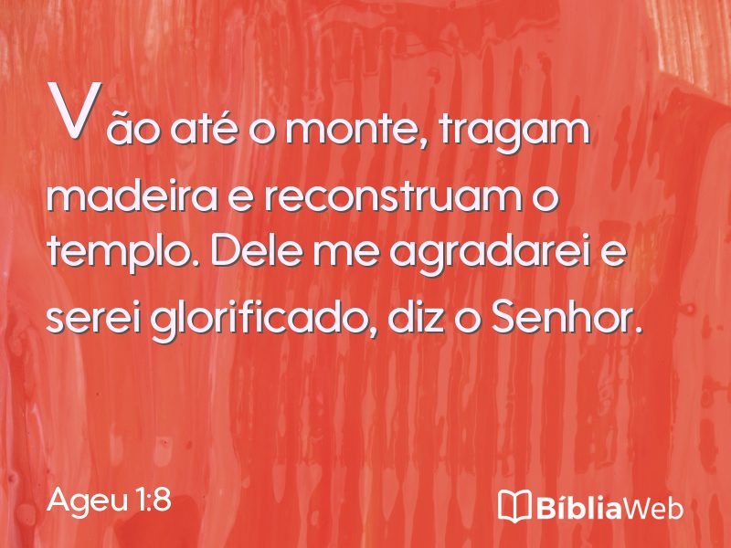 Ageu 1:8 em imagem para compartilhar