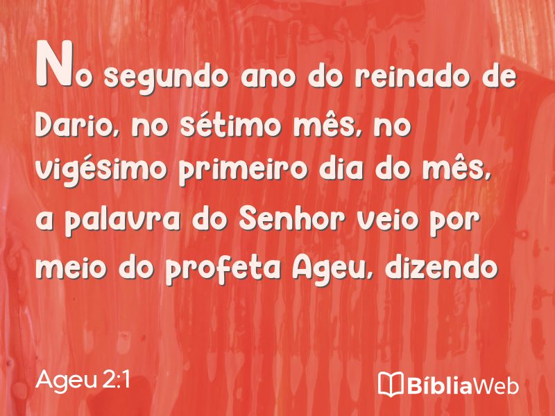 Ageu 2:1 em imagem para compartilhar