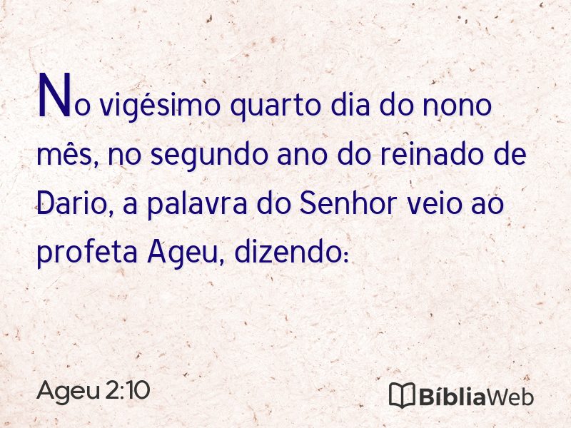 Ageu 2:10 em imagem para compartilhar