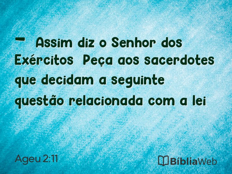 Ageu 2:11 em imagem para compartilhar