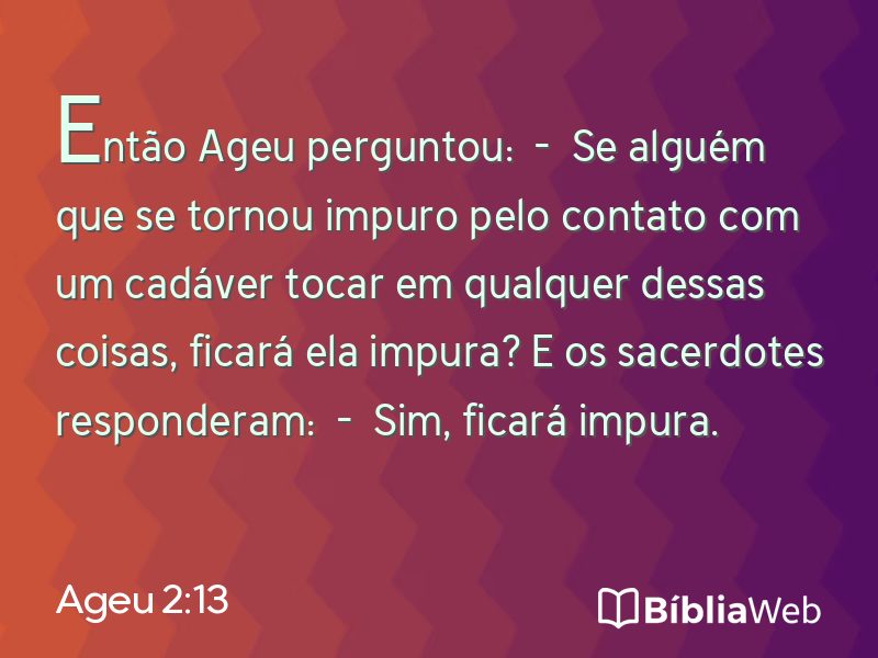 Ageu 2:13 em imagem para compartilhar