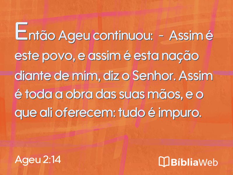 Ageu 2:14 em imagem para compartilhar