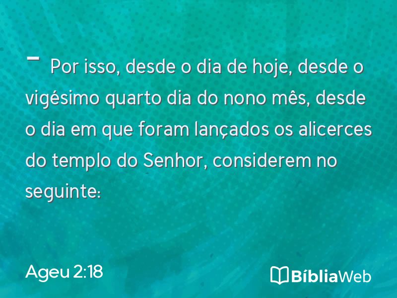 Ageu 2:18 em imagem para compartilhar