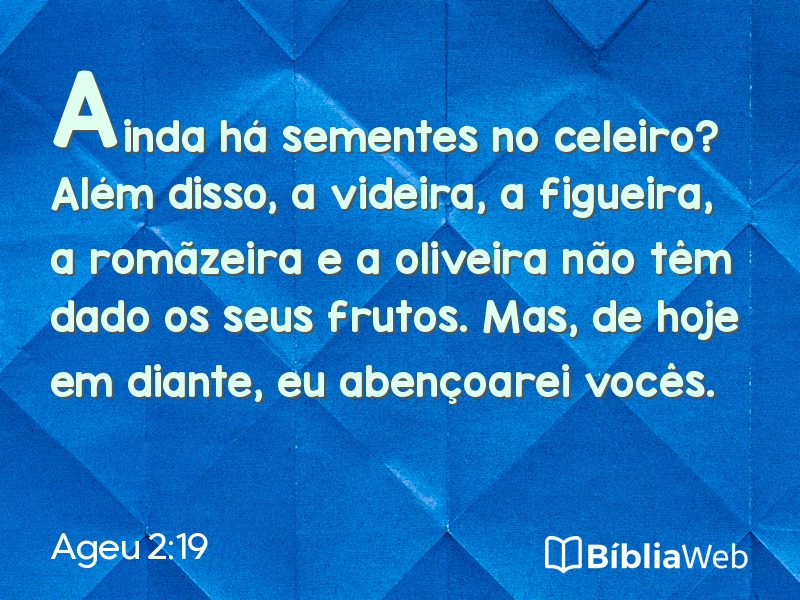 Ageu 2:19 em imagem para compartilhar