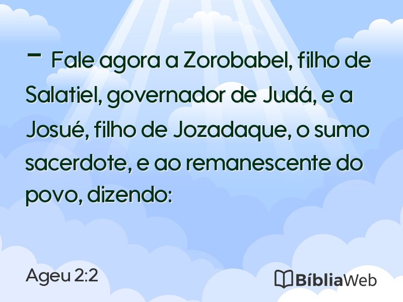 Ageu 2:2 em imagem para compartilhar