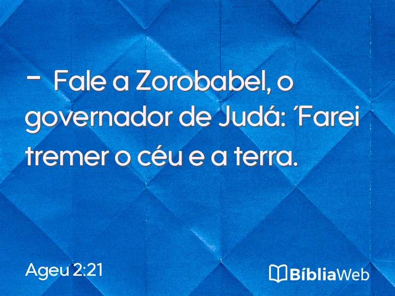 Ageu 2:21 em imagem para compartilhar