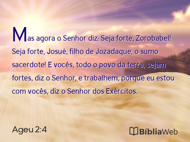 Ageu 2:4 em imagem para compartilhar