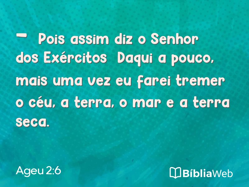 Ageu 2:6 em imagem para compartilhar