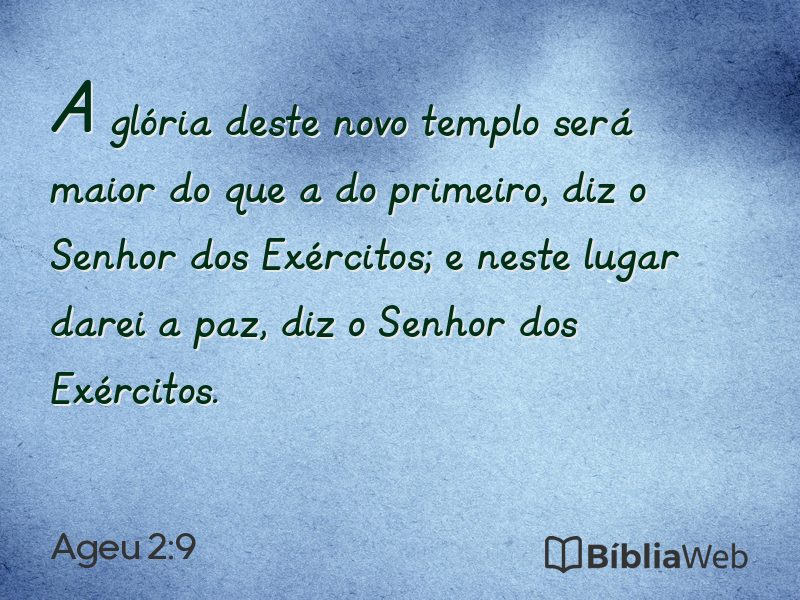 Ageu 2:9 em imagem para compartilhar