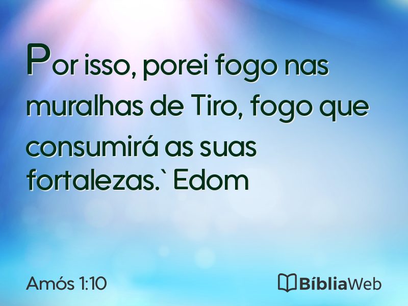 Amós 1:10 em imagem para compartilhar
